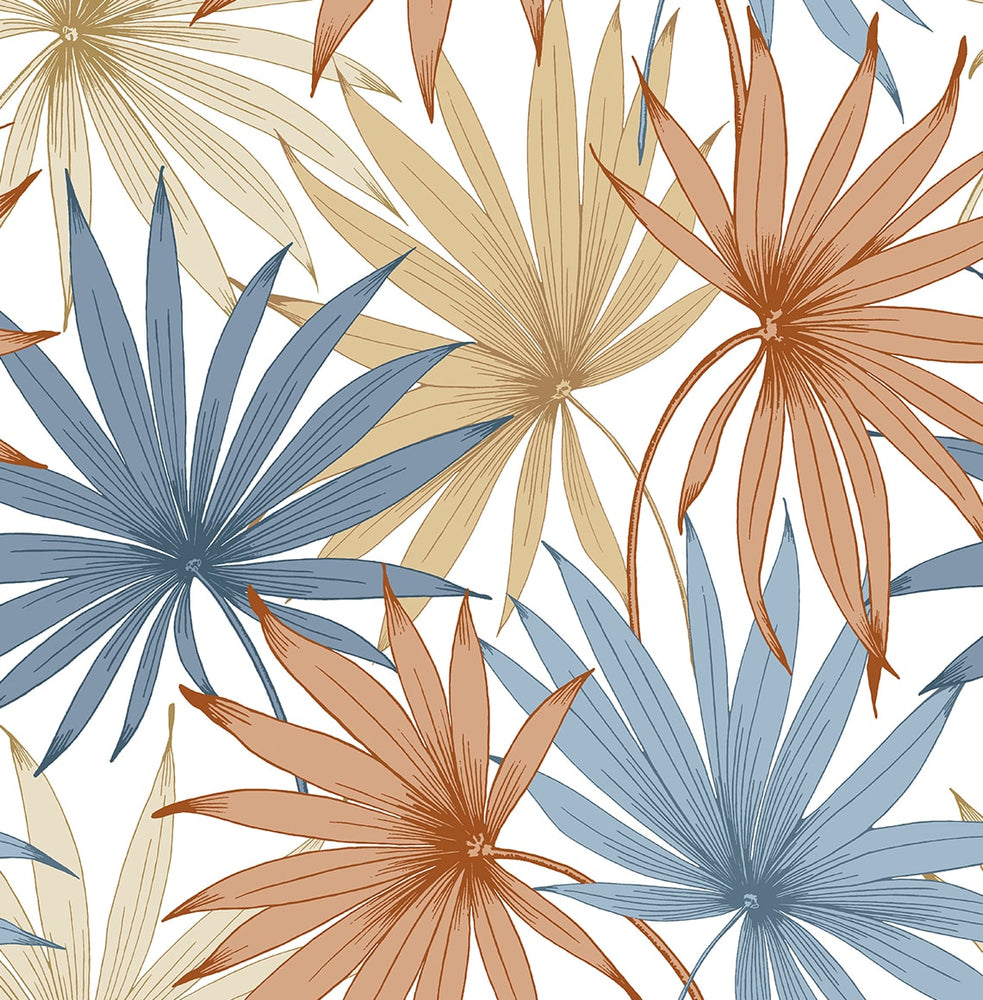 LN31001 palm leaf peel and stick wallpaper from Lillian August