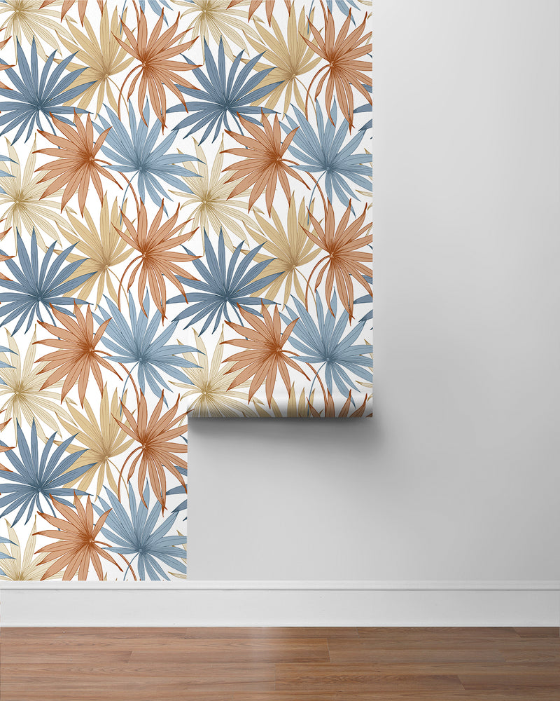 LN31001 palm leaf peel and stick wallpaper roll from Lillian August