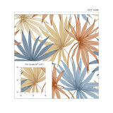 LN31001 palm leaf peel and stick wallpaper scale from Lillian August