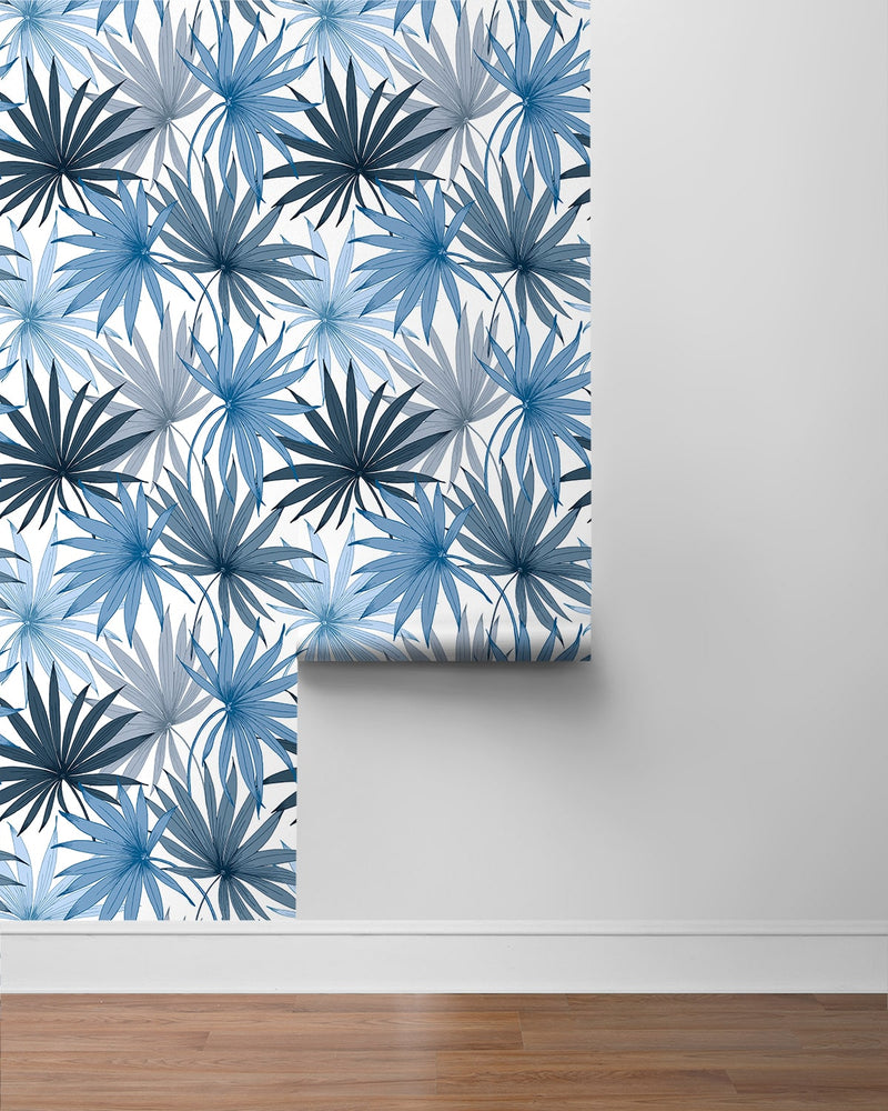 LN31002 palm leaf peel and stick wallpaper roll from Lillian August