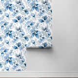 LN31102 watercolor leaf peel and stick wallpaper roll from Lillian August