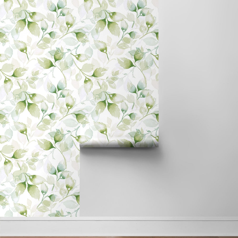 
                  
                    LN31104 watercolor leaf peel and stick wallpaper roll from Lillian August
                  
                