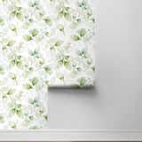 LN31104 watercolor leaf peel and stick wallpaper roll from Lillian August