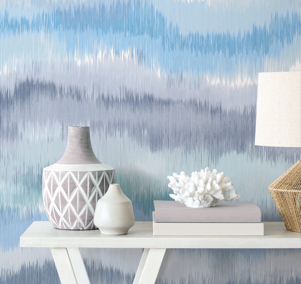 LN31202 Ikat abstract peel and stick wallpaper decor from Lillian August