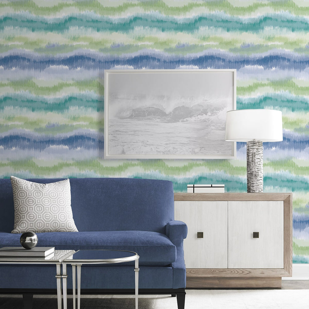 
                  
                    LN31204 Ikat abstract peel and stick wallpaper living room from Lillian August
                  
                