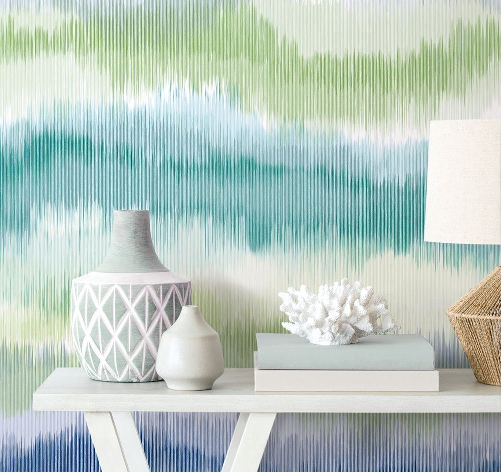LN31204 Ikat abstract peel and stick wallpaper decor from Lillian August