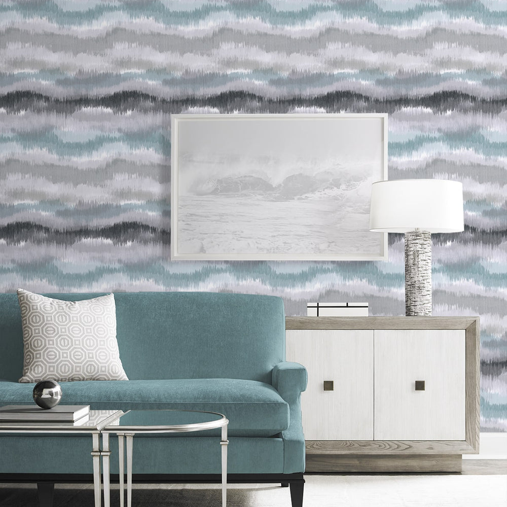 
                  
                    LN31208 Ikat abstract peel and stick wallpaper living room from Lillian August
                  
                