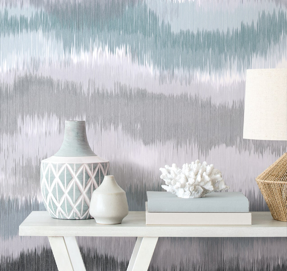 LN31208 Ikat abstract peel and stick wallpaper decor from Lillian August