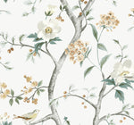 LN40008 chinoiserie bird wallpaper vinyl from the Coastal Haven collection by Lillian August