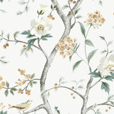 LN40008 chinoiserie bird wallpaper vinyl from the Coastal Haven collection by Lillian August