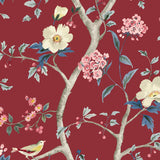 LN40011 chinoiserie bird wallpaper vinyl from the Coastal Haven collection by Lillian August