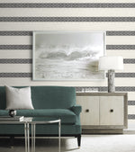 LN40100 striped wallpaper living room vinyl from the Coastal Haven from Lillian August