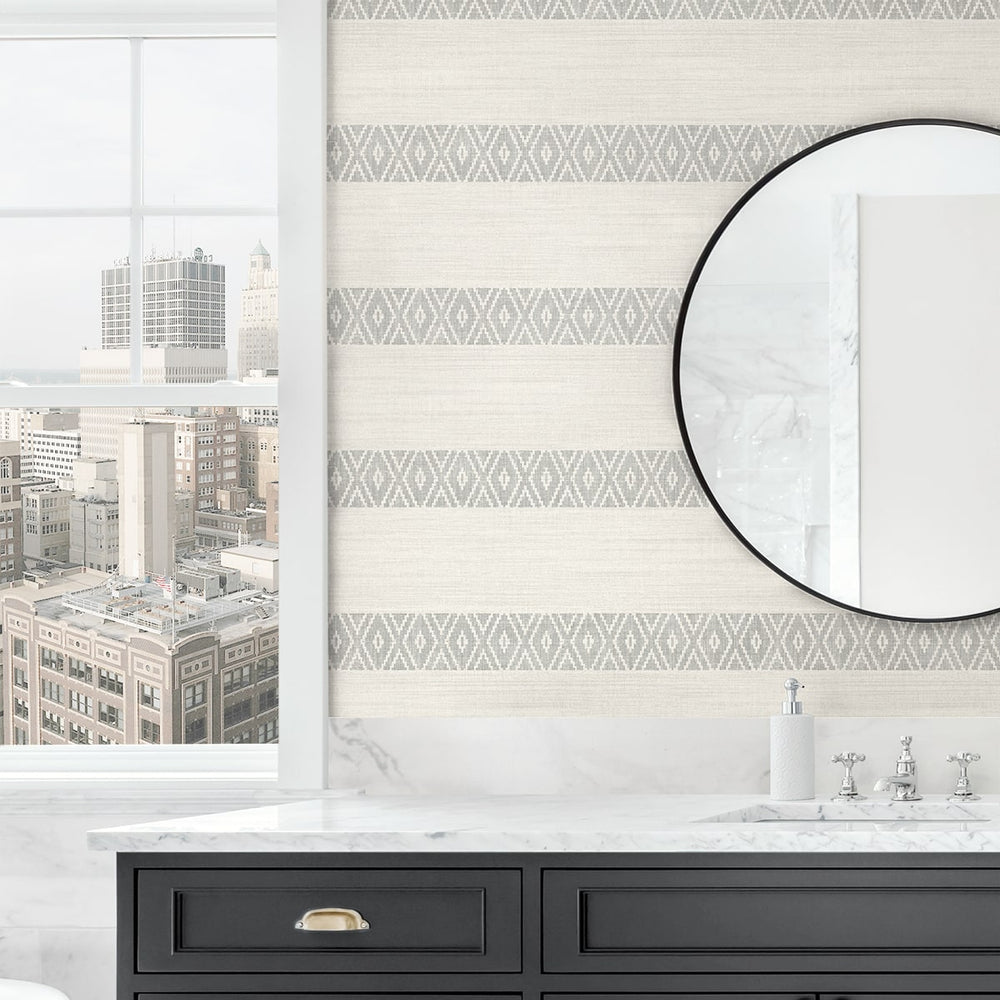 
                  
                    LN40108 striped wallpaper bathroom vinyl from the Coastal Haven from Lillian August
                  
                