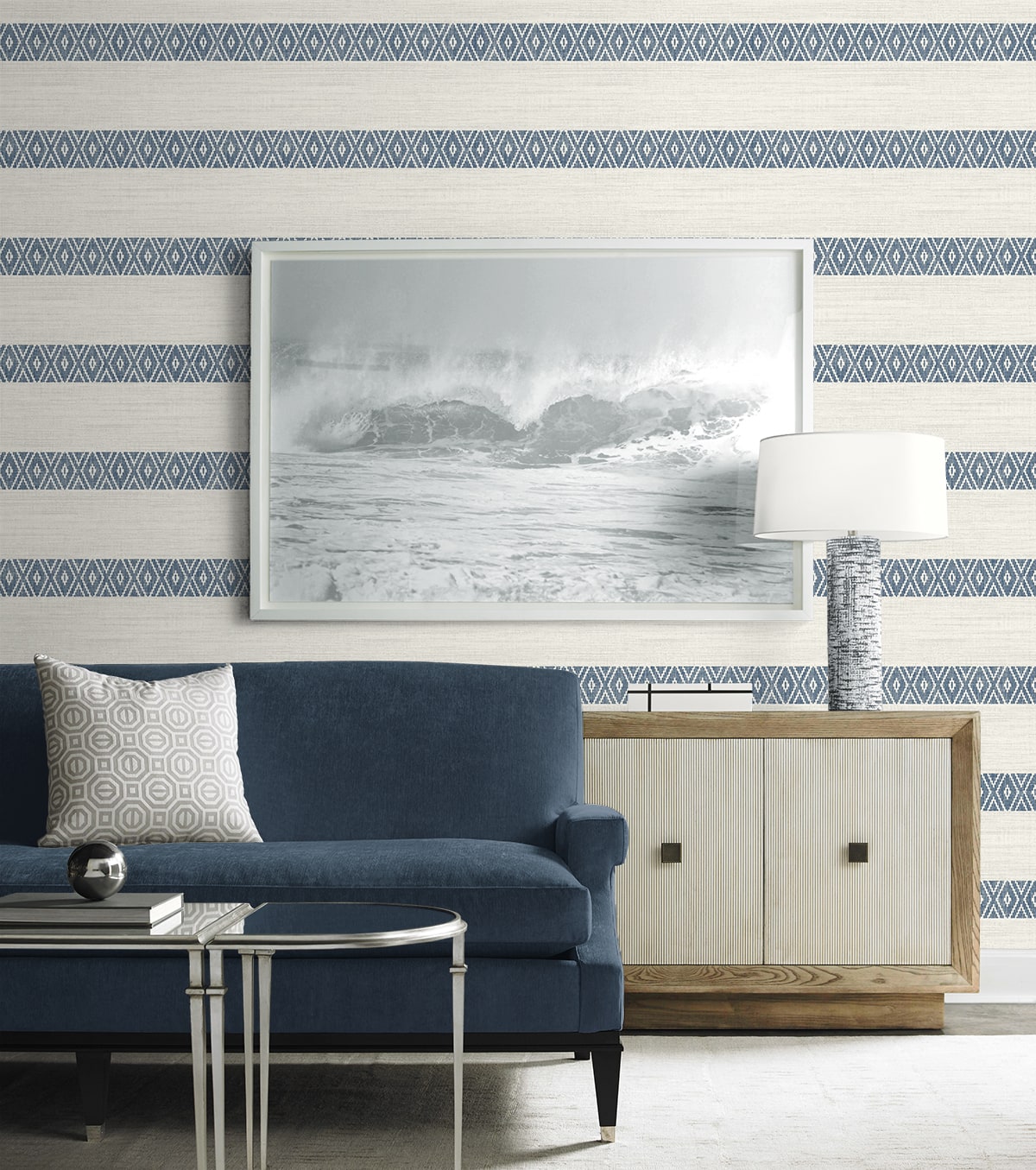 Alani Geo Stripe Embossed Vinyl Unpasted Wallpaper – Say Decor LLC