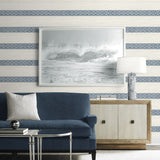 LN40112 striped wallpaper living room vinyl from the Coastal Haven from Lillian August