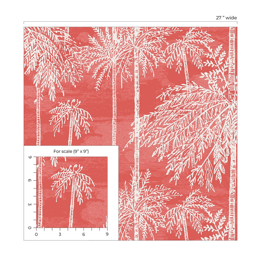 
                  
                    LN40201 palm leaf embossed vinyl wallpaper scale from Lillian August
                  
                