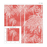 LN40201 palm leaf embossed vinyl wallpaper scale from Lillian August