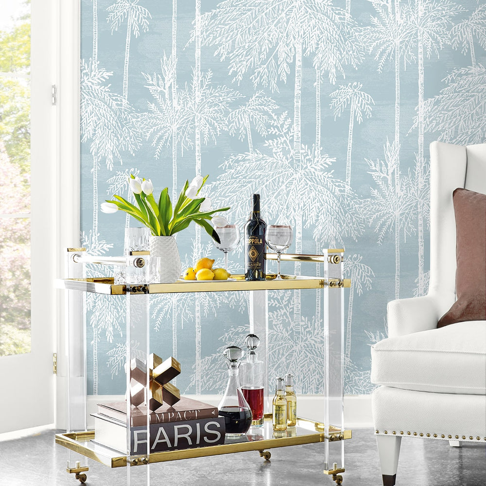 
                  
                    LN40202 palm leaf embossed vinyl wallpaper living room from Lillian August
                  
                