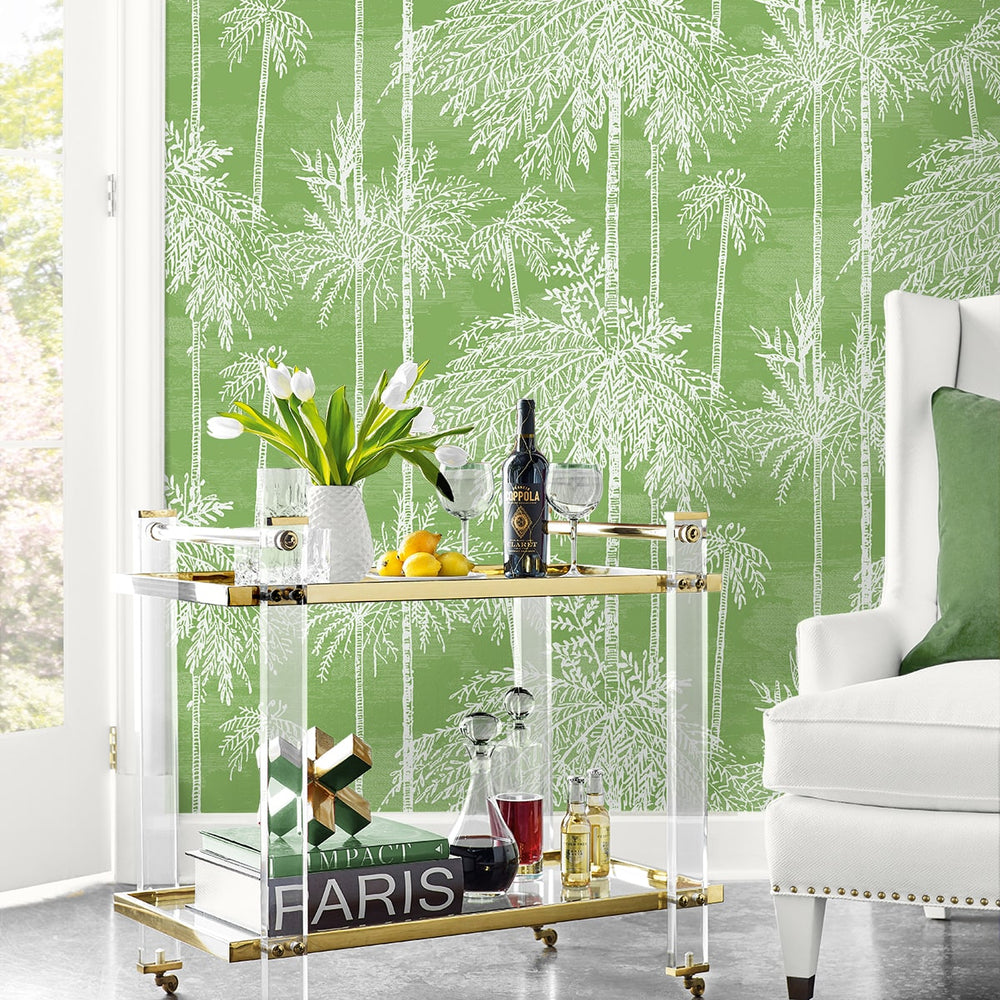 
                  
                    LN40204 palm leaf embossed vinyl wallpaper living room from Lillian August
                  
                