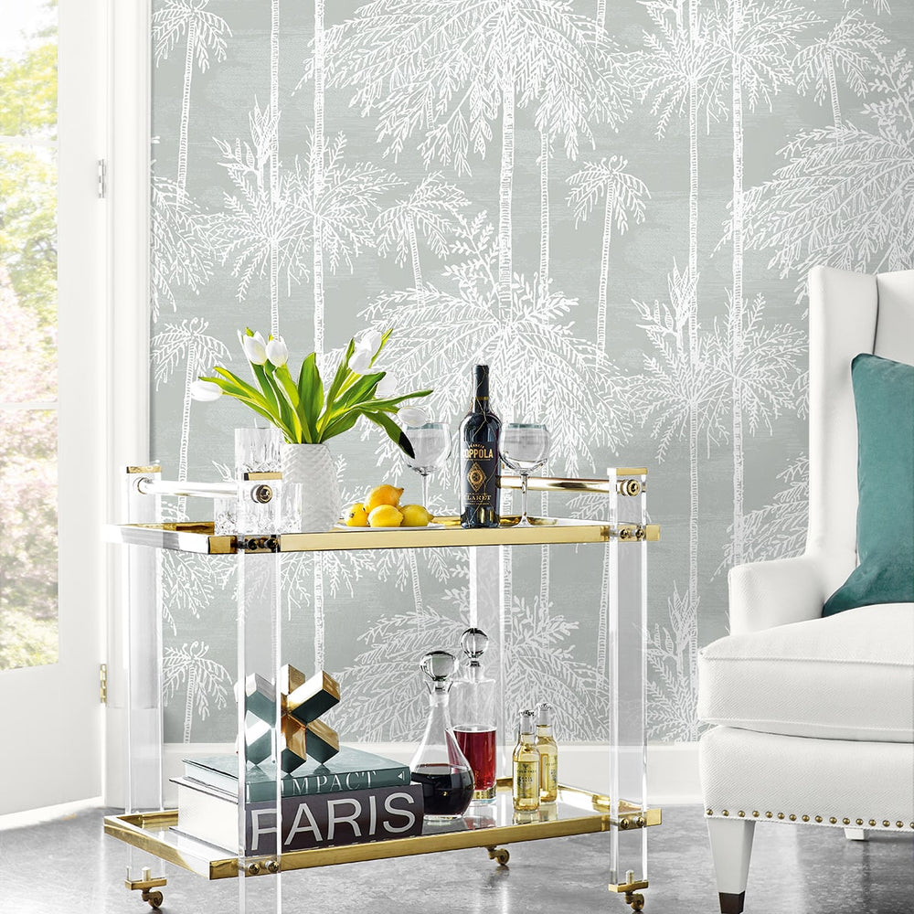 
                  
                    LN40208 palm leaf embossed vinyl wallpaper living room from Lillian August
                  
                