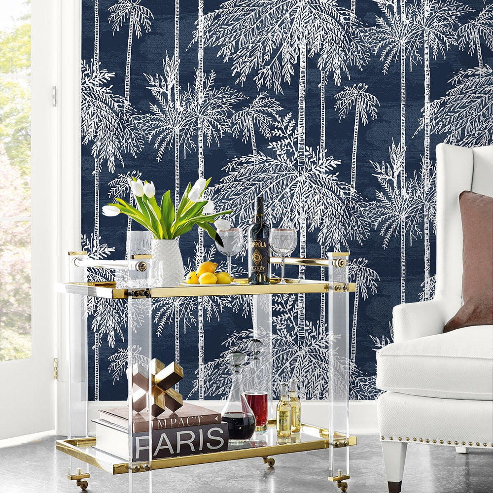 
                  
                    LN40212 palm leaf embossed vinyl wallpaper living room from Lillian August
                  
                