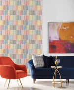 LN40301 abstract stripe vinyl wallpaper living room from the Coastal Haven collection by Lillian August