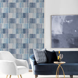 LN40302 abstract stripe vinyl wallpaper living room from the Coastal Haven collection by Lillian August
