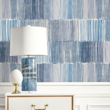 LN40302 abstract stripe vinyl wallpaper decor from the Coastal Haven collection by Lillian August