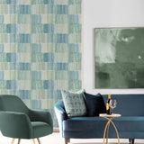 LN40304 abstract stripe vinyl wallpaper living room from the Coastal Haven collection by Lillian August