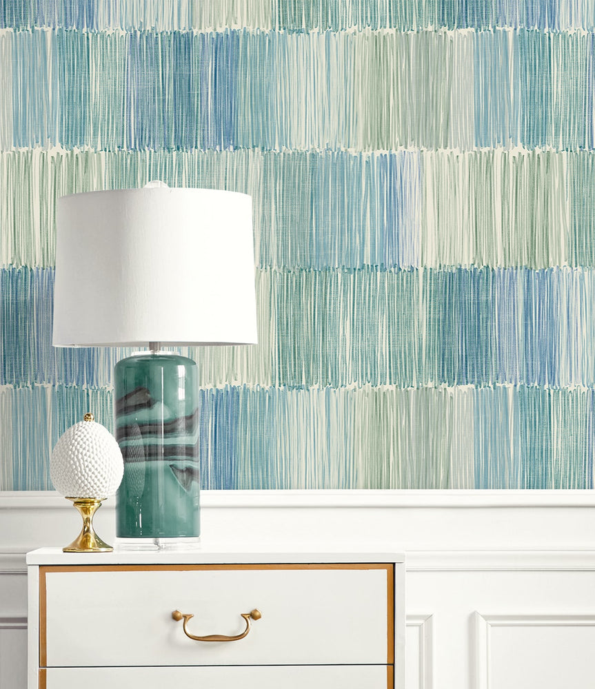 LN40304 abstract stripe vinyl wallpaper decor from the Coastal Haven collection by Lillian August
