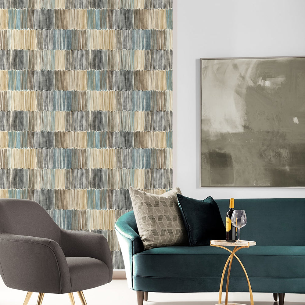 
                  
                    LN40306 abstract stripe vinyl wallpaper living room from the Coastal Haven collection by Lillian August
                  
                