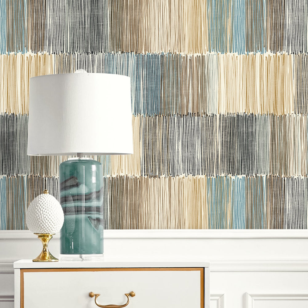 
                  
                    LN40306 abstract stripe vinyl wallpaper decor from the Coastal Haven collection by Lillian August
                  
                