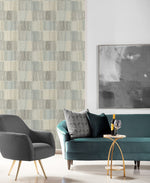 LN40307 abstract stripe vinyl wallpaper living room from the Coastal Haven collection by Lillian August