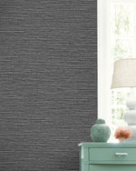 LN40400 faux sisal vinyl wallpaper decor from the Coastal Haven collection by Lillian August