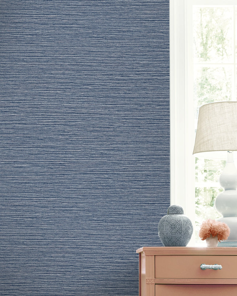 LN40402 faux sisal vinyl wallpaper decor from the Coastal Haven collection by Lillian August