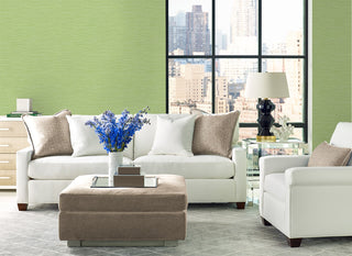 LN40404 faux sisal vinyl wallpaper living room from the Coastal Haven collection by Lillian August