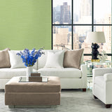 LN40404 faux sisal vinyl wallpaper living room from the Coastal Haven collection by Lillian August