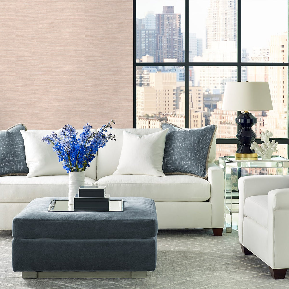 
                  
                    LN40406 faux sisal vinyl wallpaper living room from the Coastal Haven collection by Lillian August
                  
                