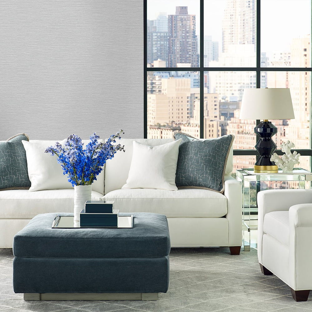 
                  
                    LN40408 faux sisal vinyl wallpaper living room from the Coastal Haven collection by Lillian August
                  
                