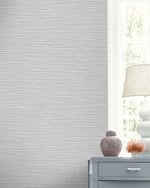 LN40408 faux sisal vinyl wallpaper decor from the Coastal Haven collection by Lillian August