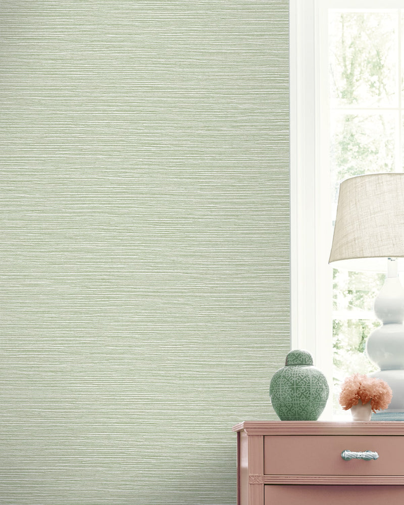 LN40414 faux sisal vinyl wallpaper decor from the Coastal Haven collection by Lillian August