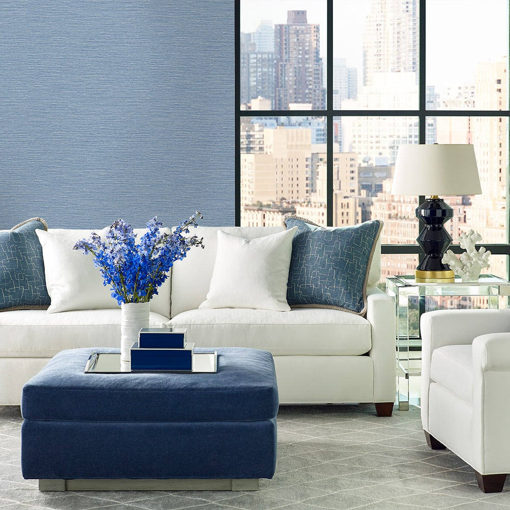 
                  
                    LN40422 faux sisal vinyl wallpaper living room from the Coastal Haven collection by Lillian August
                  
                