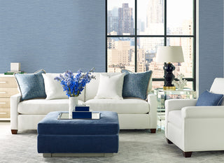 LN40422 faux sisal vinyl wallpaper living room from the Coastal Haven collection by Lillian August