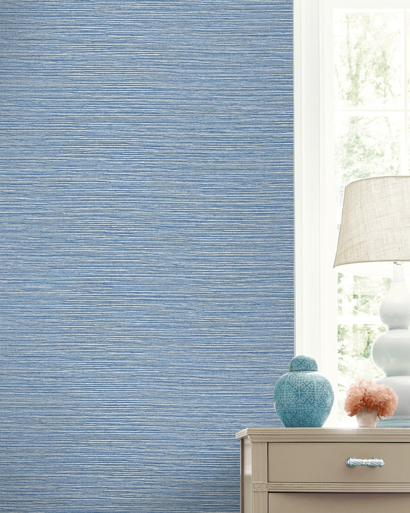 LN40422 faux sisal vinyl wallpaper decor from the Coastal Haven collection by Lillian August
