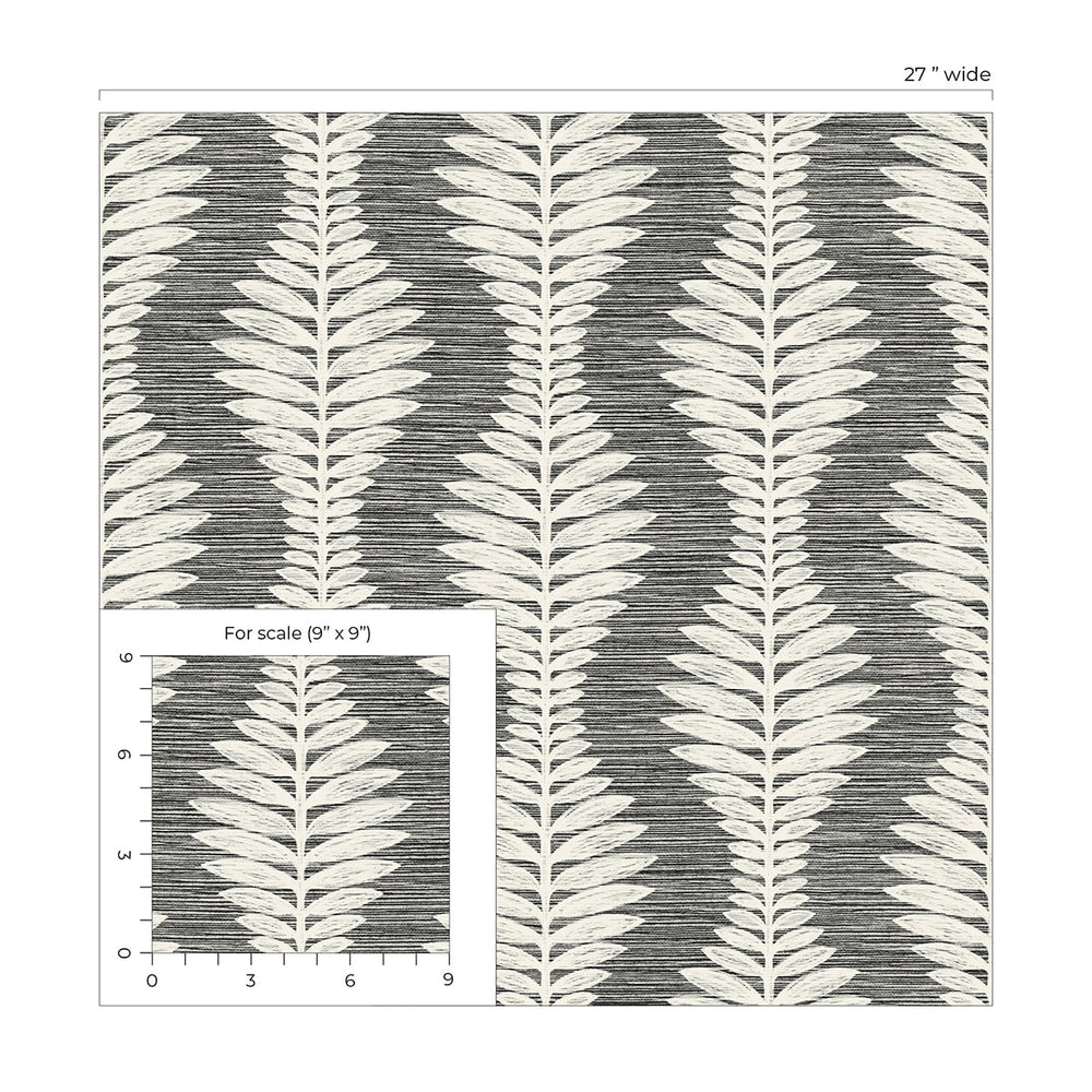 LN40500 palm ogee textured vinyl wallpaper scale from Lillian August