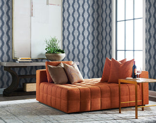 LN40502 palm ogee textured vinyl wallpaper living room from Lillian August