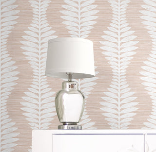 LN40506 palm ogee textured vinyl wallpaper decor from Lillian August