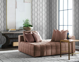 LN40508 palm ogee textured vinyl wallpaper living room from Lillian August