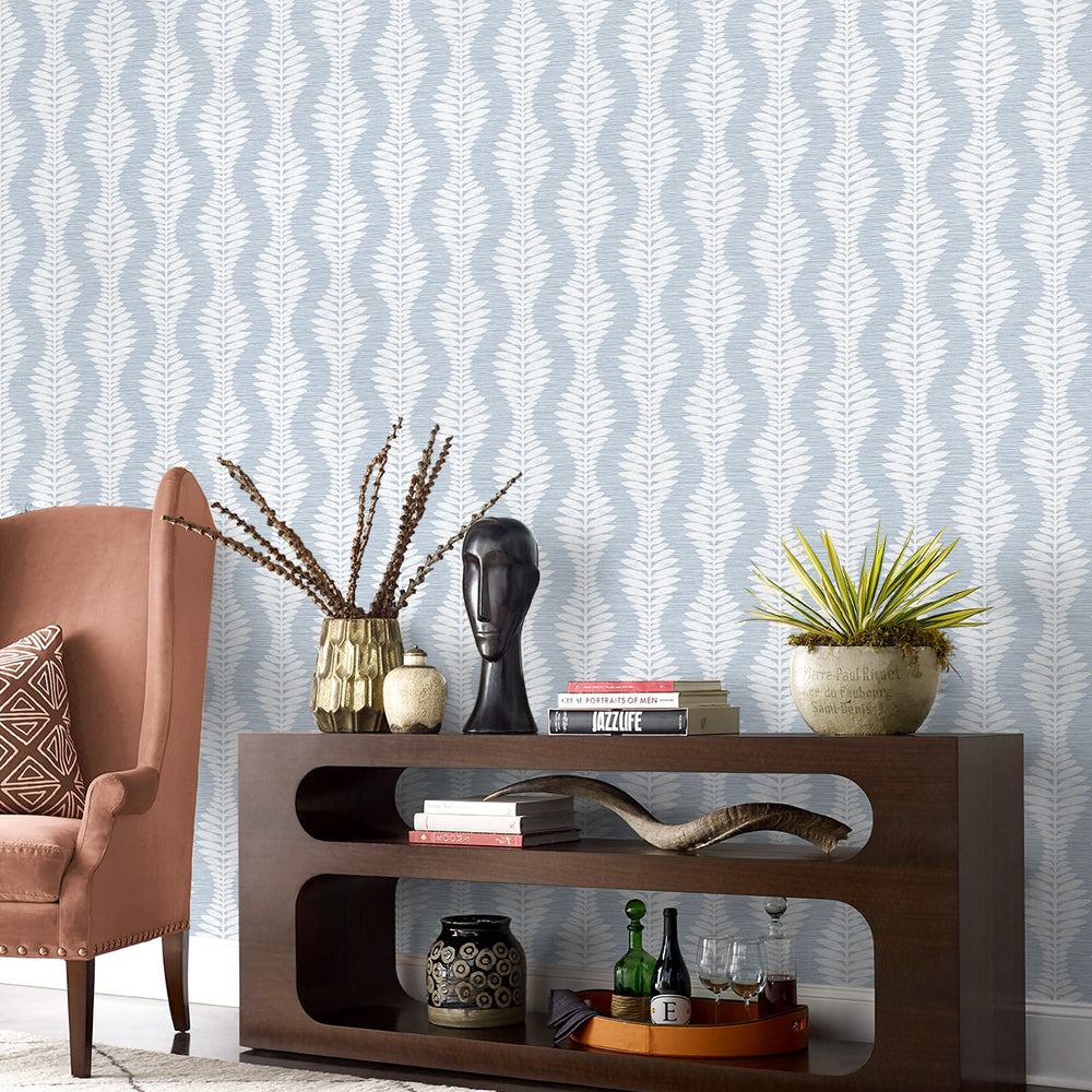 
                  
                    LN40512 palm ogee textured vinyl wallpaper entryway from Lillian August
                  
                