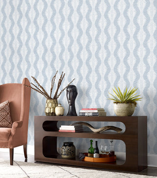 LN40512 palm ogee textured vinyl wallpaper entryway from Lillian August